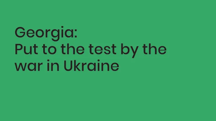 Georgia: Put to the test by the war in Ukraine