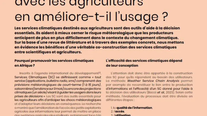 Couv Co-construire les services climatiques avec les agriculteurs en améliore-t-il l’usage ?
