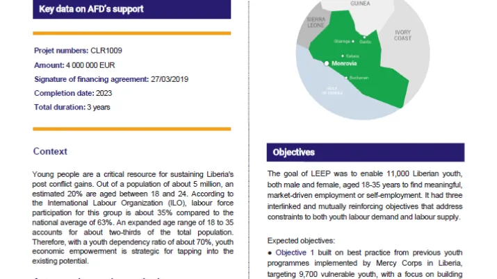 Final Evaluation of the ‘Liberia Employment and Entrepreneurship Programme’ (LEEP) (CLR1009)