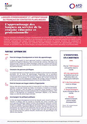 Langues d'enseignement et apprentissage du français en contextes plurilingues