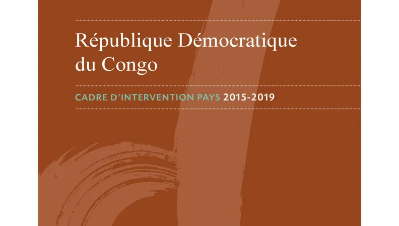 Cadre d'intervention : République Démocratique du Congo