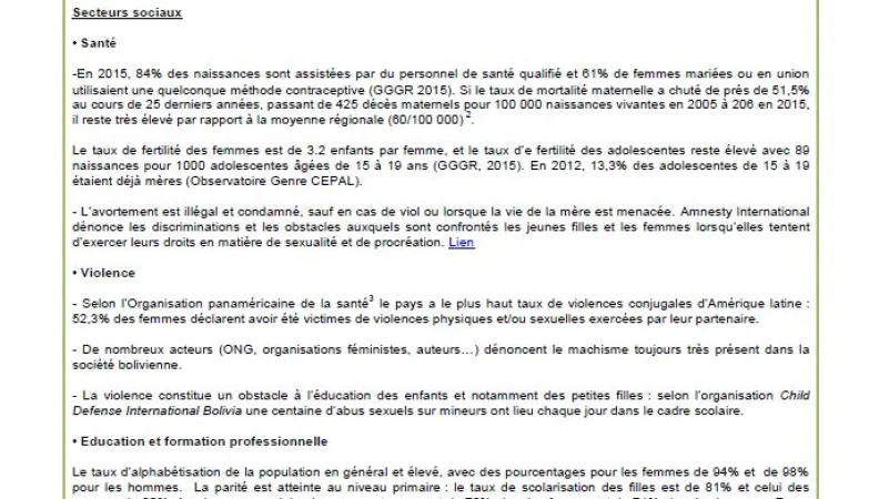 Profil Genre Amérique Latine et Caraïbes Couverture