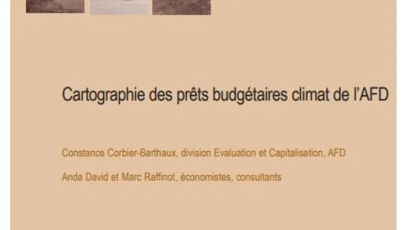 Cartographie des prêts budgétaires climat de l’AFD