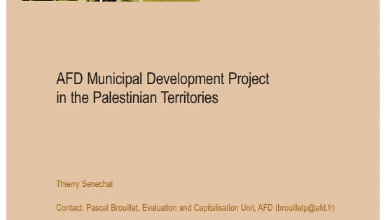 AFD Municipal Development Project in the Palestinian Territories