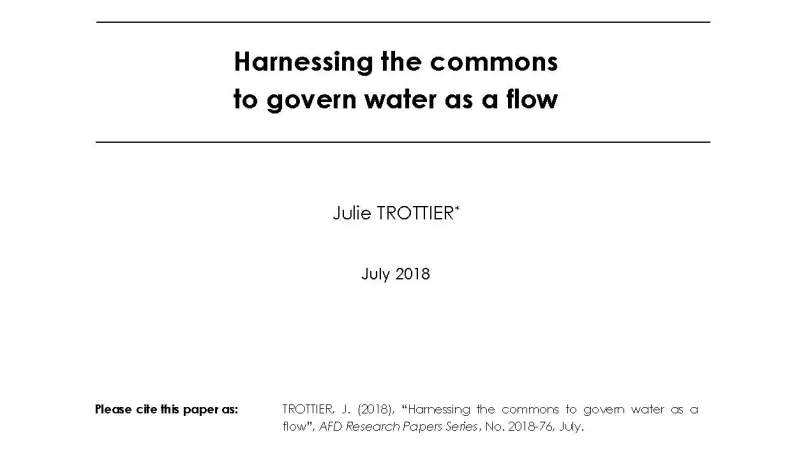 Harnessing the commons to govern water as a flow-Trottier-couv