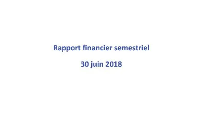 Rapport financier 2018