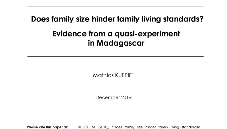 Does family size hinder family living standards_couv