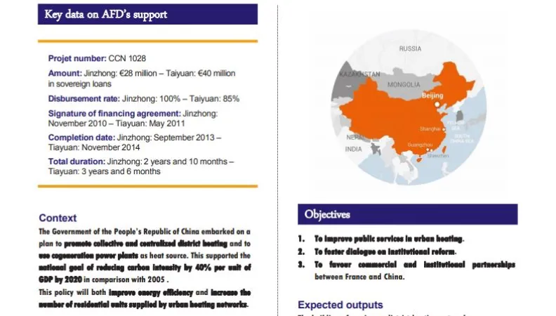 Evaluation Summary - District Heating Projects in Jinzhong and Taiyuan