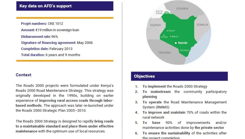 Evaluation Summary - Rural roads improvement project in Central Kenya