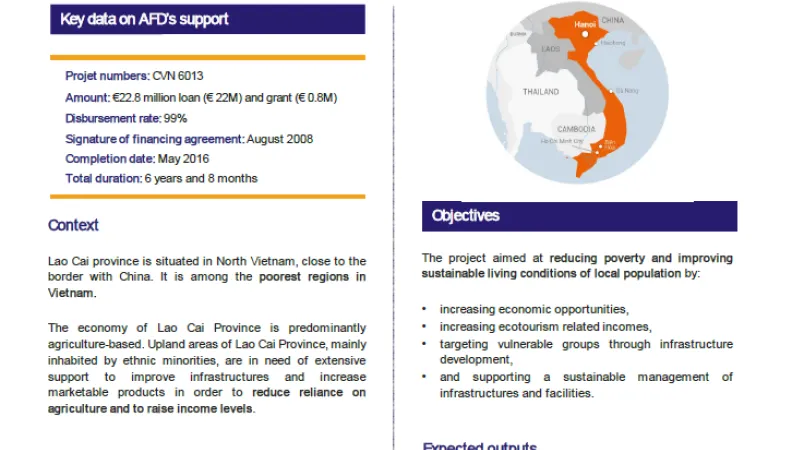 Evaluation summary - Rural infrastructure development and tourism project in Lao Cai Province, Vietnam CVN6013