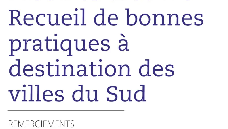 L’expérience française en matière de mobilité urbaine - Recueil de bonnes pratiques à destination des villes du Sud