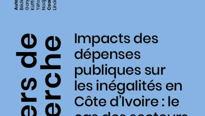 Impacts des dépenses publiques sur les inégalités en CI_couv1