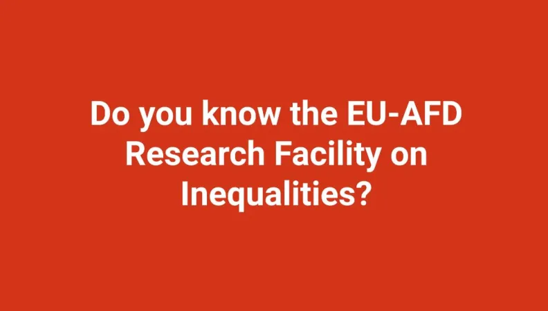 Do you know the EU-AFD Research Facility on Inequalities?