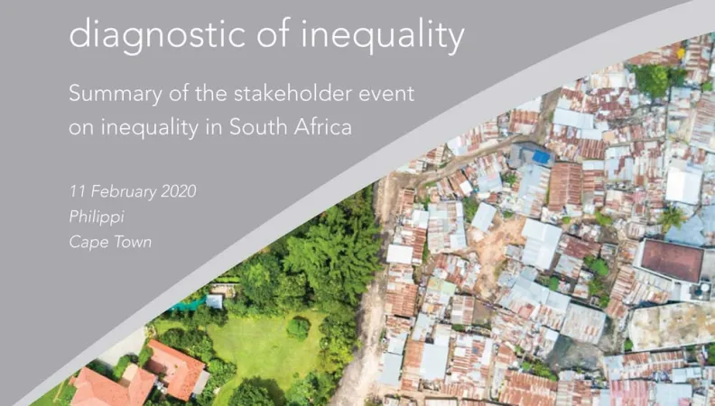 Stakeholder engagement on inequality trends in South Africa – A multidimensional diagnostic of inequality