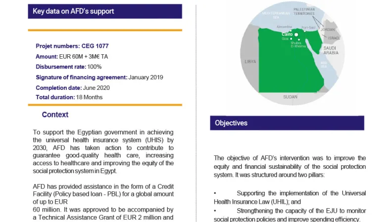 Social protection policy-based loan, Egypt
