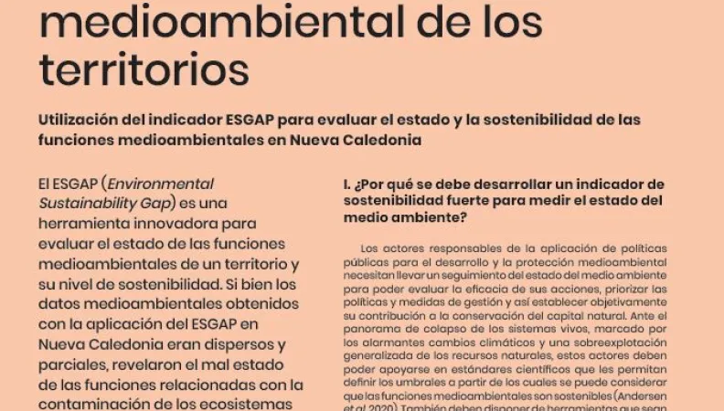 Hacia una evaluación fiable de la sostenibilidad medioambiental de los territorios