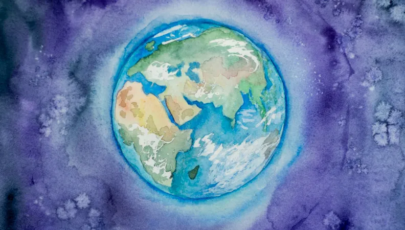 Drawing of the Earth.