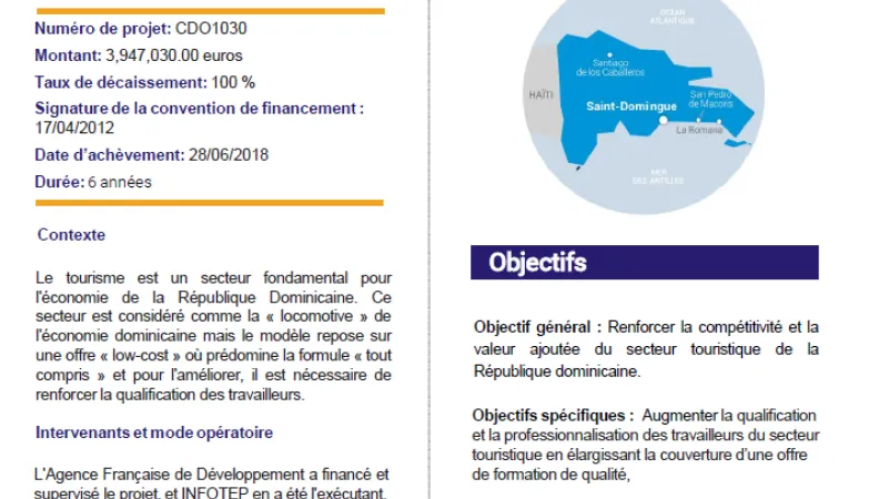 république dominicaine formation afd évaluation
