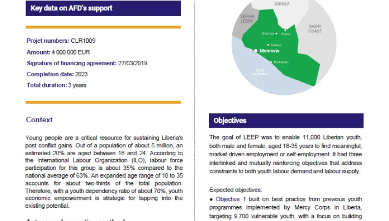Final Evaluation of the ‘Liberia Employment and Entrepreneurship Programme’ (LEEP) (CLR1009)