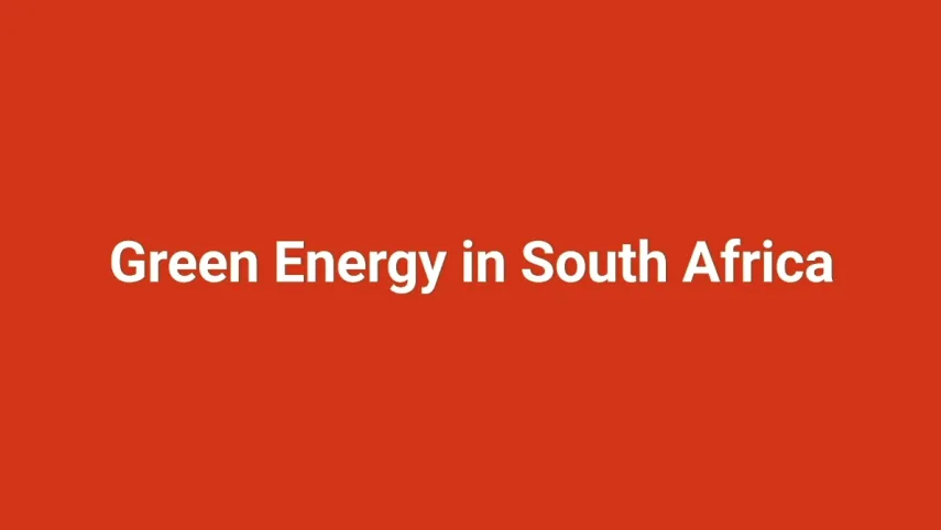 Green Energy in South Africa