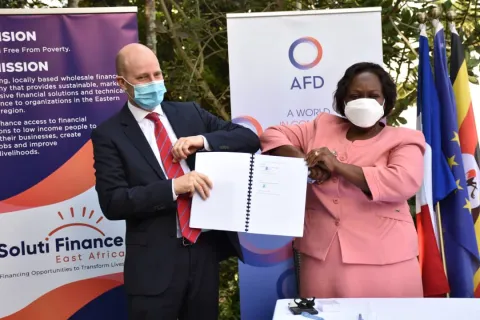 Signing ceremony Credit Line Agricultural Finance Uganda