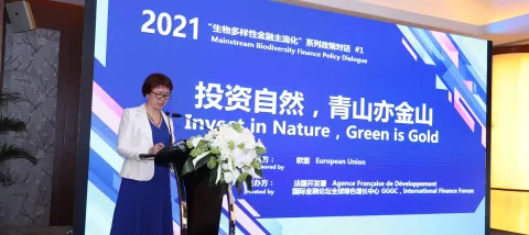 “Invest in Nature, Green is Gold” — First China – France - European Union Dialogue of 2021 Mainstream Biodiversity Finance Policy Dialogue Held in Beijing