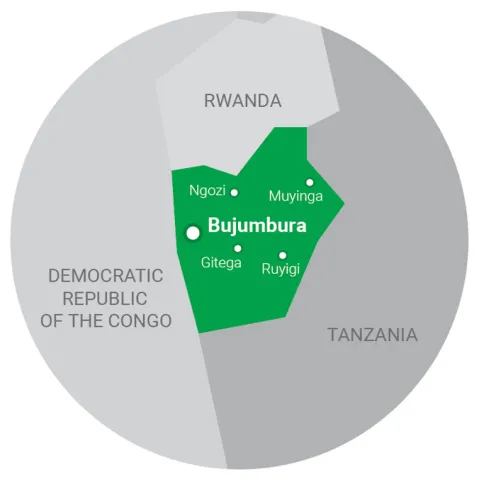 map Burundi