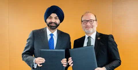 Ajay Banga, Président du Groupe de la Banque mondiale et Rémy Rioux, Directeur général de l’AFD