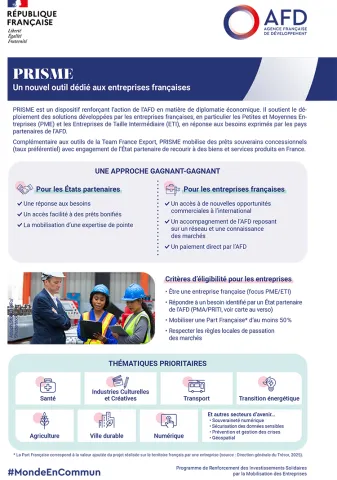 PRISME : Un nouvel outil dédié aux entreprises françaises